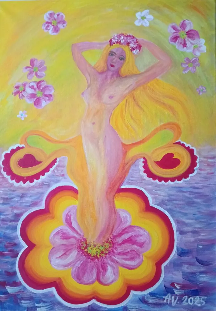 Zdravá a krásná / Healthy and pretty
pro uzdravení ženy
60×70 (akryl na plátně)