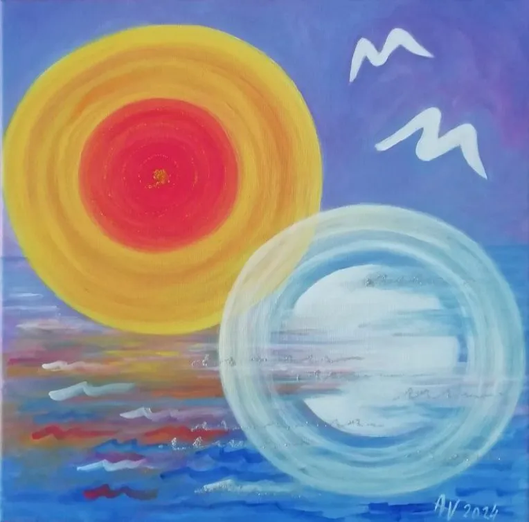 Slunce a Luna- akryl
40×40 (akryl na plátně)